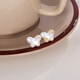 
MHFDO Old Phoenix Simple and Atmospheric White Pearl Gold Foil Embellished Earrings Silver Needle Temperament Earrings Niche Earrings Women E16778E Flowers