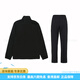 Nike (NIKE) solid color quick-drying woven jacket jacket mid-waist trousers casual sports suit men's black black jacket + black trousers XL