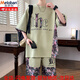 Melobans neuer chinesischer Stilanzug Herren Sommereis Seiden kurzärmeligter T-Shirt Herren-Shorts gepaart mit einem ungezwungenen Sportbekleid 6630 White-Anzug m etwa 95-115 Jin [Jin gleich 0,5 kg] kann getragen werden