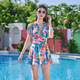 Feifei Yinman fat plus size swimsuit women's one-piece 2025 new model covering the flesh, conservative and slimming middle-aged and elderly mothers hot spring swimsuit red and blue XL 170 (weight 120-140Jin Jin equals 0.5 kg)