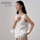 金三塔真丝背心女桑蚕丝简约舒适夏季清凉弹力缎背心上衣 肤色1105 L