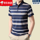 Biyinlefen Summer New Men's Investing Color Rayed Manos cortos para que se vea delgado para el polo masculino 9720-Khaki M105 sugiere 100-120jin [Jin iguala 0.5 kg] tamaño universal