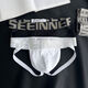 
2 pairs of thong men's double thong underwear pure white boys U convex bag sexy back shorts 612 black + white M90-110Jin [Jin equals 0.5 kg]
