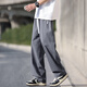 Seven Wolf summer ice silk pants for men's thin new style trendy loose straight pants for men's breathable casual quick-drying trousers for men K6636 gray M about 90~110Jin [Jin equals 0.5 kg] can be worn