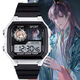 Nombre de código Yuan Furong Liu Bian Yuan Ji Zuoci Ratio de reloj Electronic School Escuela Primaria Regalo con despertador Silent Luminoso Luminoso Men and Women [Fashion Silver Black] -D3271 Reloj electrónico [Movimiento importado + Long Long Standby] Regalo de regalo