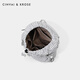 Официальный веб -сайт Cinvaikrose Small C/K Niche Design School Bag Women's 2025 Новый легкий рюкзак рюкзак Rucksack Белый клет