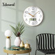 Uranus (Telesonic) wall clock living room perpetual calendar clock 3D three-dimensional creative dual calendar temperature clock simple quartz clock wall watch 35cm