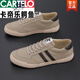 Cartelo 2025 Chaussures en toile pour hommes respirants Versatiles Tente à lacets Summer Low Top Flat Chaussures pour hommes Solise Sole Casual Shoes Brick Red 40