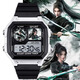 
Huizhi City Jianlai peripheral watch Chen Ping An Ning Yao Qi Jingchun electronic watch small square birthday gift student cartoon [Fashion silver black] D11975 electronic watch default