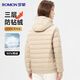 Luo Meng 90% duck down light down jacket for women winter middle-aged short hooded autumn down student warm mother jacket