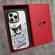 
CASETIFY joint brand Kulomi letter magnetic suction MagSafe couples suitable for iPhone16promax mobile phone case Apple 15plus premium sense 14pro anti-fall 13 transparent protective case CASE [CS#12171 Kulomi Feitian] upgraded version black frame + iPhone