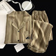 UKUHPK Pyjama Herren Frühlings- und Herbst-Cloud-Baumwoll-Langarmdünnstil 2025 Jugend Einfacher großer Sommerset 12401 [Modell Cloud Cotton] L [100-130jin [Jin entspricht 0,5 kg]]
