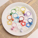 Kunsui Colorful Star Flower Acrylic Keychain Pendant Diy Keychain Dingling Small Fresh Couple Book Packaging Ornament Transparent Star Keychain [Random Color Mixed 10 Packs]