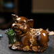 Yunhua Color Changing Tea Pet Lucky Pig Pig Arch Cabbage Tea Table Tea Table Play Golden Pig Fortune Creative Boutique Cute Pig Lucky Pig (Red Turns Gold) Small