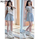Cotton Japanische Dopamin-Werkzeug-Shorts für Frauen im Sommer 2025 NEU NEU Small Hohe Taille Wide Bein Slim Casual Shorts 119 Khaki [hohe Qualität 18,5] L 100-115 Jin [Jin ist 0,5 kg]