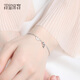 Misu Platinum Star Bracelet for Women PT950 Platinum Moon Pendant Adjustable Hand Jewelry Fashion Birthday Gift Weight 2.3-2.5g 16+2cm