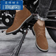 Changxiang Huili autumn Martin boots men's British mid-to-high top versatile work shoes genuine leather matte reverse velvet retro leather shoes desert boots brown 41