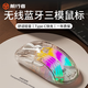 前行者（EWEADN） Q8透明静音鼠标有线办公电脑笔记本外设男女生通用游戏电竞蓝牙无线鼠标 Q8透明鼠标【无线/蓝牙/有线三模】可充电版