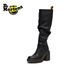 Martin (DR.MARTENS) Kasey women's spring French nude boots western boots long tube soft leather high heels female knight boots official flagship black 36