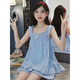 Pema Chate pajamas children's girls big children's suspender pajamas pajamas pants suit girls sleeveless Korean strap center vest two thin styles LDE-11304# blue cherry 165 S size Height 140-150cm Weight 60-8