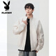 花花公子（PLAYBOY）美式cleanfit教练夹克男2025春秋轻量户外防泼水工装百搭立领外套 H1049-黑色 夹克 L 建议120-135斤