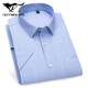 Sieben Wolfs 2025 Sommer Herren-No-Lösungs-Kurzarm-Shirt mit mittleren Altersgeschäften im mittleren Alter Profi Kleidung Fashion Comfort High-End-Baumwoll-Shirt DX6629 38