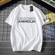 Under Armour UA new sports summer solid color ins round neck T-shirt short-sleeved men and women half-sleeved casual loose fashionable breathable Korean version 11980T-shirt black M