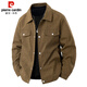 
Pierre cardin jacket men's spring and autumn trendy brand loose work jacket men's lapel casual high-end clothes black XL