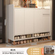Litai Shoe Cabinet Entrance Cabinet Storage Cabinet One-piece Wall Porch Cabinet Home Door Corridor Cabinet Locker Store Manager Recommendation Door-to-Door Delivery - Thickened Board 120-32-90 Warm White