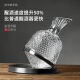 Runhuanian Regalo Decanter Copa de vino tinto Class Crystal Gyro Gyro Gyro Tumbler Set Light Style Luxury Silver 1.4L+2 Tada de lazo rojo y negro 695ml