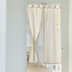 Oluoxun custom-made ZSH high-looking door curtain cotton and linen punch-free partition curtain kitchen half curtain curtain fabric Japanese door curtain sling processing-bifold type anti-lock without rod, width 85*height 120cm (suitable for door width 65-80)