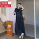 Victoria's Style and Temperament Traje casual para mujeres Slimming de manga corta 2025 Summer New Nicho Design Tops Top para mujeres.