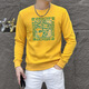 
Valentino Orlandi (Valentino Orlandi) Clothes Comfortable New Round Neck Slim Men's Sweatshirt 2024 Fall New Versatile Printed Versatile Top T6176 Red M