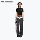Ann Andelman offizielle Direktverkäufe 2025 Neues graues Design mit geradlinigen Freizeithosen Taillenhose Gray s