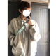 
POUM retro Hong Kong style jacket men's trendy brand teenagers campus handsome thin coat couple top men's clothing LTT-7374 gray M