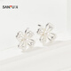 Sanfu 925 silver lace garden earrings pair, elegant sweet jewelry accessories earrings 843738 9230 1 gram