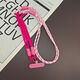 Mobile phone lanyard, chain case, lanyard back, super nice model for ladies, exquisite and high-end clip, special anti-lost ring buckle, new style, can be worn crossbody/hangerneck/wrist - length adjustable, crossbody style, green, pink and yellow, two-strand braided three-purpose lanyard + headband pink baby pendant