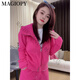 Magiopy International Luxury Luxury haut de gamme Tempérament Tempérament Sports décontracté et réducteur de sports Femme Vêtements de printemps pour femmes Nouveaux ensembles de deux pièces Rose Red Rose Red (100Jin [Jin est égal à 0,5 kg]))