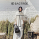 Bagtree Bag Tree Eimer Beutel Gemüse gebräuntes Leder großer Kapazität Hobo Umhängetasche Pendeltasche Sandelholz Schwarz-große Größe Größe