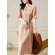 Olj Light Luxury Brand Seidenkleid für Frauen 2025 Sommer neuer kurzärmelige modische sanfte Temperament Mulberry Seidenrock Garnelpulver M Empfohlenes Gewicht 90-110jin [Jin gleich 0,5 kg] Kartencode zum großen Schießen groß