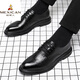 Espantapájaros (mexicano) Ligero de lujo Autumn and Winter Men's Shoes for Business Formal Leather Shoes más Velvet Highen Traje Casual Sure