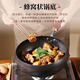 Yan Blacksmith Zhangqiu big belly pot wok iron pot uncoated household cooking pot flat bottom stew pot forged open pot 26cm