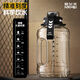 NRMEi ton cup ton bucket sports water cup extra large capacity ppsu male student fitness tea water separation high temperature resistant kettle meteorite black 1600ml PPSU + tea warehouse + double drink