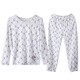 
Shuya (SCHIESSER) children's pajamas autumn boy modal pure cotton cartoon long-sleeved home clothing base shirt set 3B-15868H light flower gray M 120c