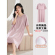Catman (Miiow) avec poitrine PAD MODAL MODAL FEMME'S SUMBRE CHEPING STORSEDGOWN MIDE-LONGNE SIMPLE PAULOVER PAJAMAS SUMME 2025 NOUVEAU A11762 # XL