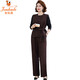
Golden Fox Mom Dignified and Atmospheric Set Autumn Vest Jacket 2025 New Middle-aged and Elderly Women's Spring and Autumn Top Khaki 753 2XL Recommended 110-125Jin [Jin equals 0.5 kg]