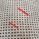 Rattan weaving material natural handmade hexagonal octagonal eye-shaped ceiling veneer decoration rattan mat furniture screen weaving network on the yellow 14 inches 0 point 35 meters wide per meter