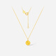 Saturday blessing 18K gold necklace female tulip color gold necklace birthday gift for girlfriend C0620931 40+5cm