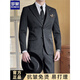 ROMON suit men's high-end business formal wear, high-end sensible lapel collar, groom's wedding dress, casual suit for men, two buttons - dark gray suit + pants S Recommended weight 80-95 Jin Jin equals 0.5 kg Wear