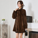 
Winter home brand imported fur mink coat for women whole mink medium-length stand collar mink fur coat for women 2024 new style brown L 120Jin [Jin equals 0.5 kg] below